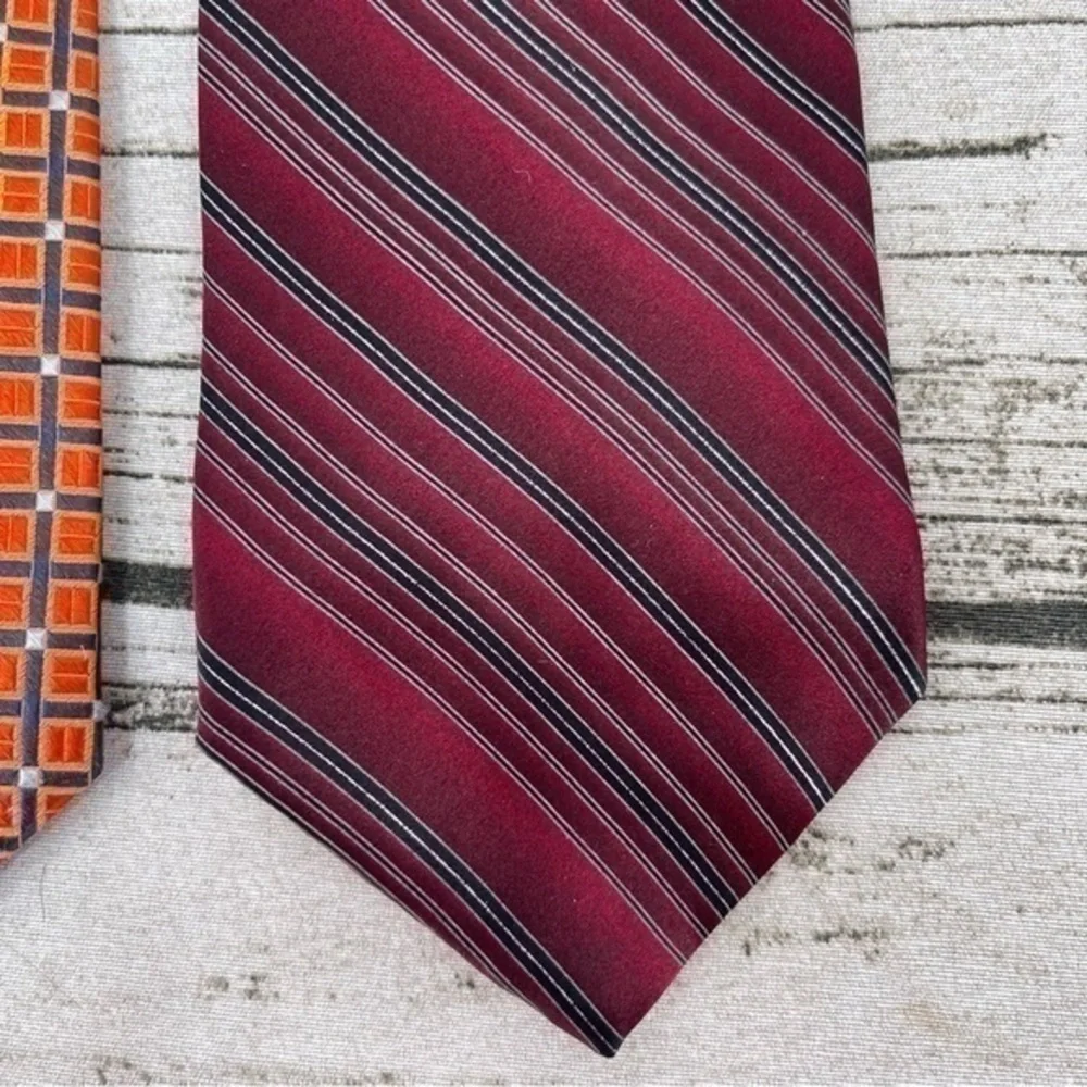 Stafford Bundle Men’s silk tie plaid striped bundle of 3